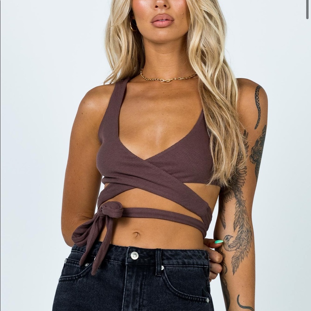 Princess Polly Jaye Top Brown NWT
